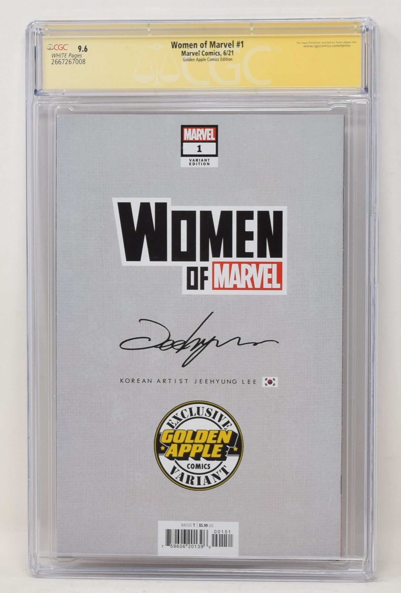 Women of Marvel Variant Trade Jeehyung Lee 2021 Marvel CGC SS 9.6