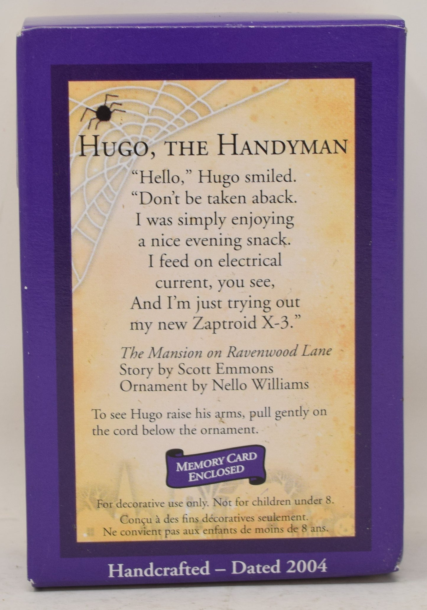 Hallmark Keepsake Ornament Hugo Handyman Mansion Ravewood Halloween 2004 NIB