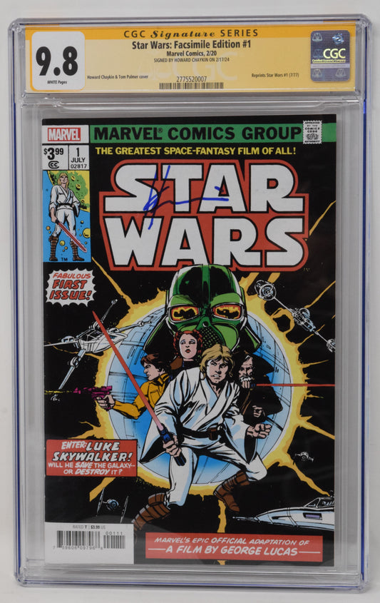 Star Wars 1 Facsimile Marvel 2019 CGC SS 9.8 Signed Howard Chaykin