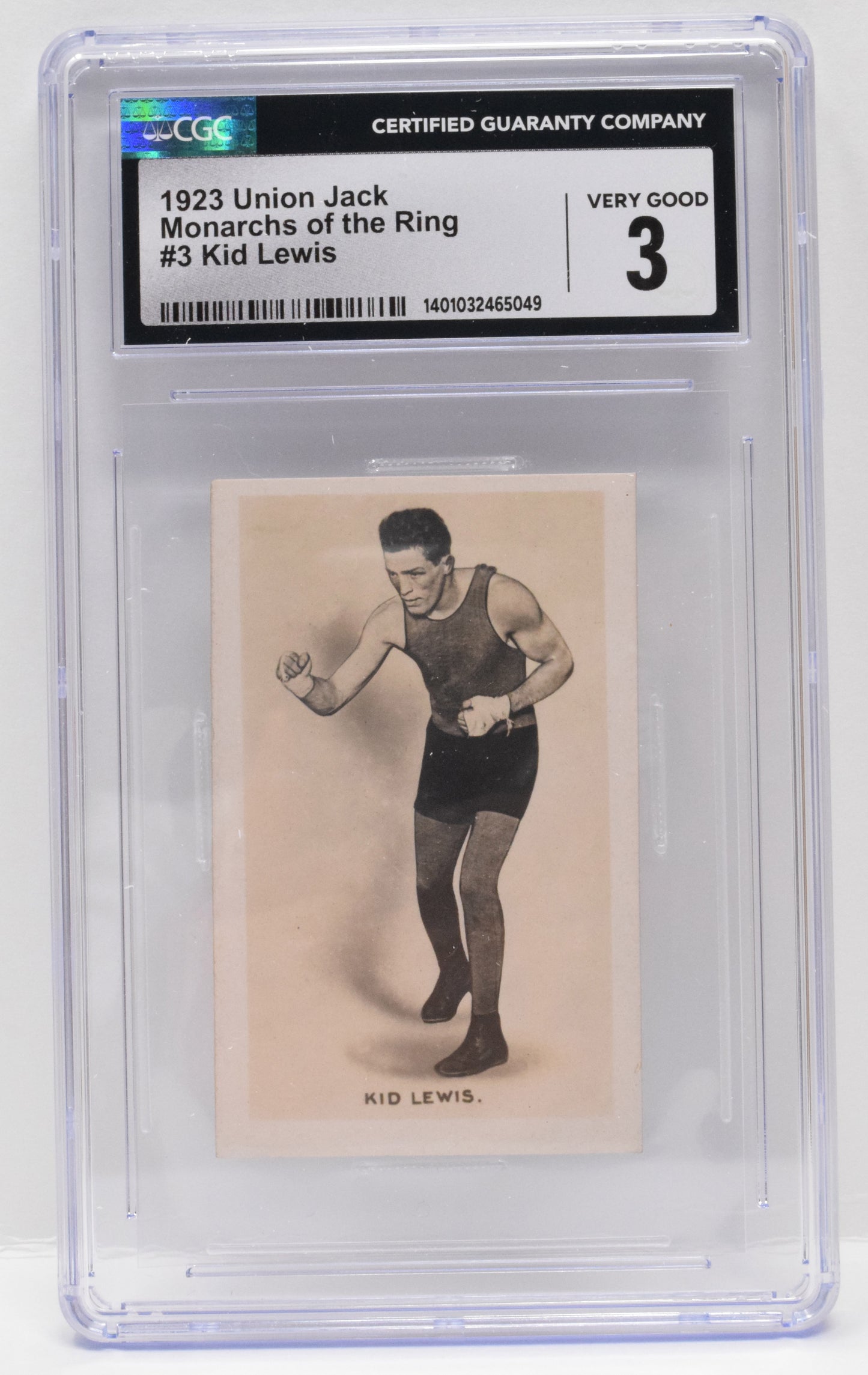 Kid Lewis Boxing Card Union Jack Monarchs Of The Ring 3 CGC 3