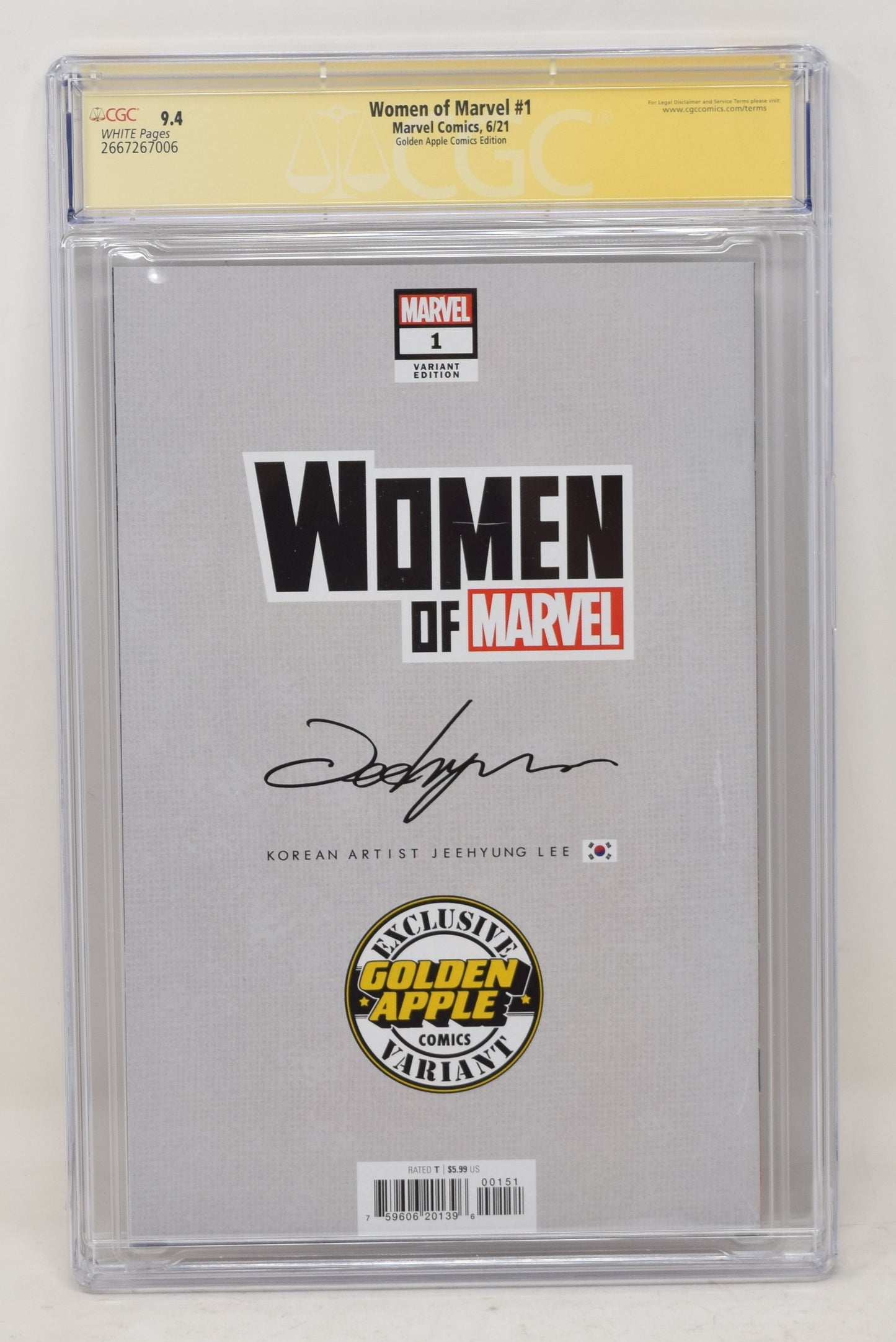 Women of Marvel Variant Trade Jeehyung Lee 2021 Marvel CGC SS 9.4