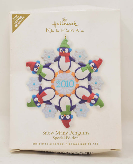 Hallmark Keepsake Ornament Snow Many Penguins Christmas Tree 2010 NIB