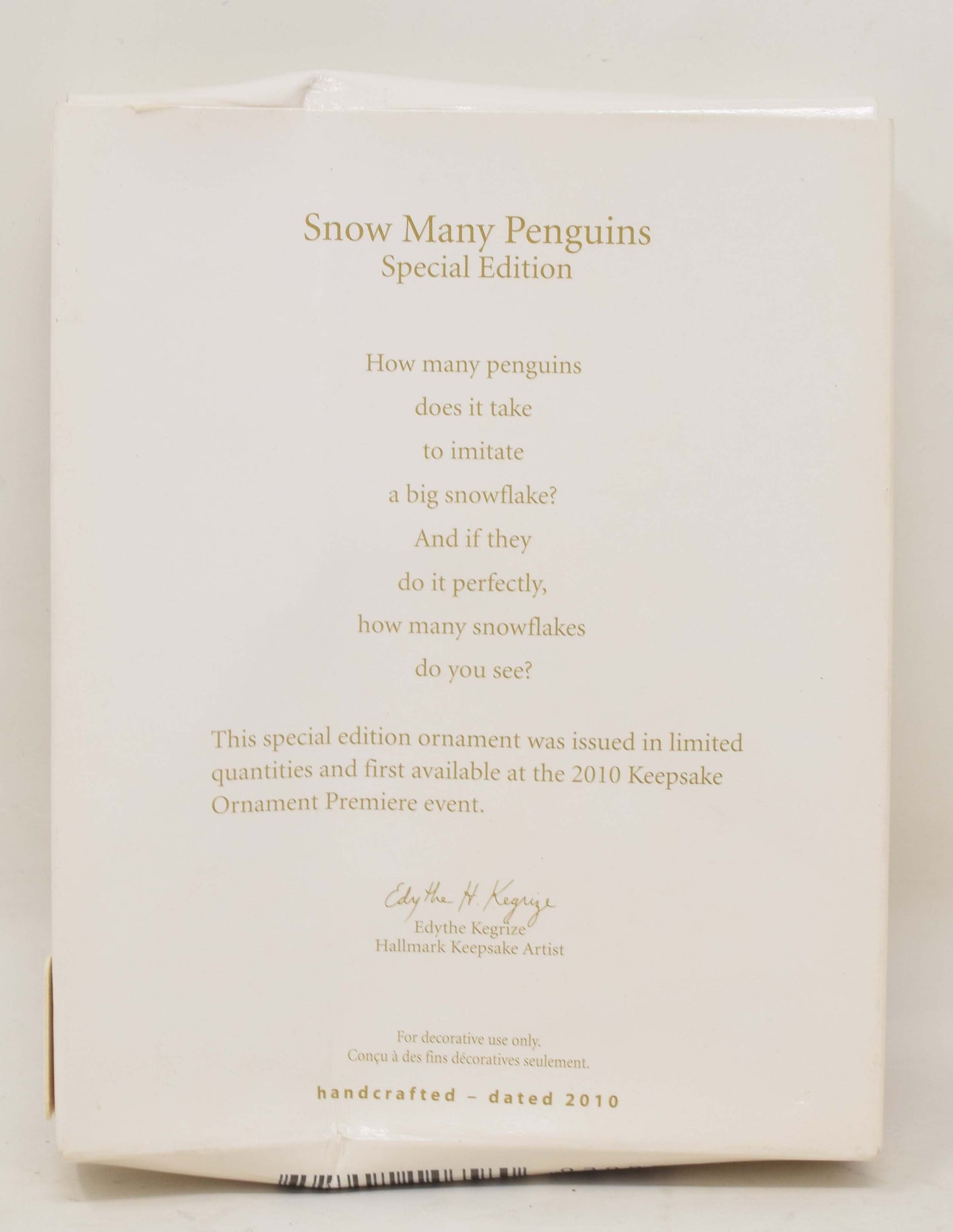 Hallmark Keepsake Ornament Snow Many Penguins Christmas Tree 2010 NIB