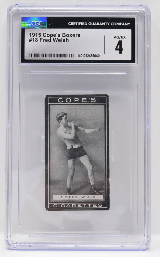 Fred Welsh Boxing Card Copes Boxers 1915 18 CGC 4