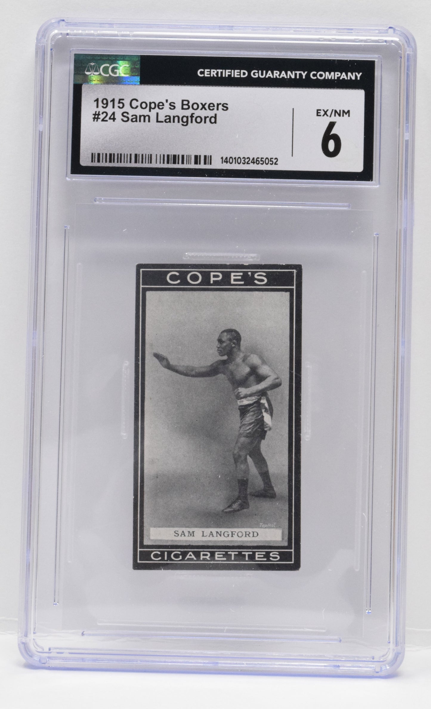 Sam Langford Boxing Card Copes Boxers 1915 24 CGC 6