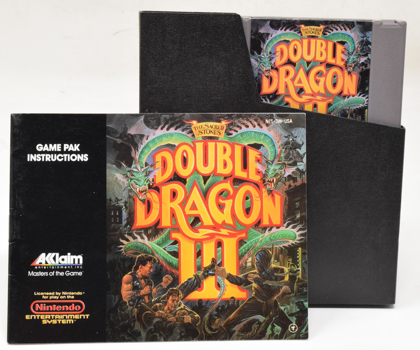 Nintendo NES Double Dragon III Acclaim Video Game Cartridge Manual