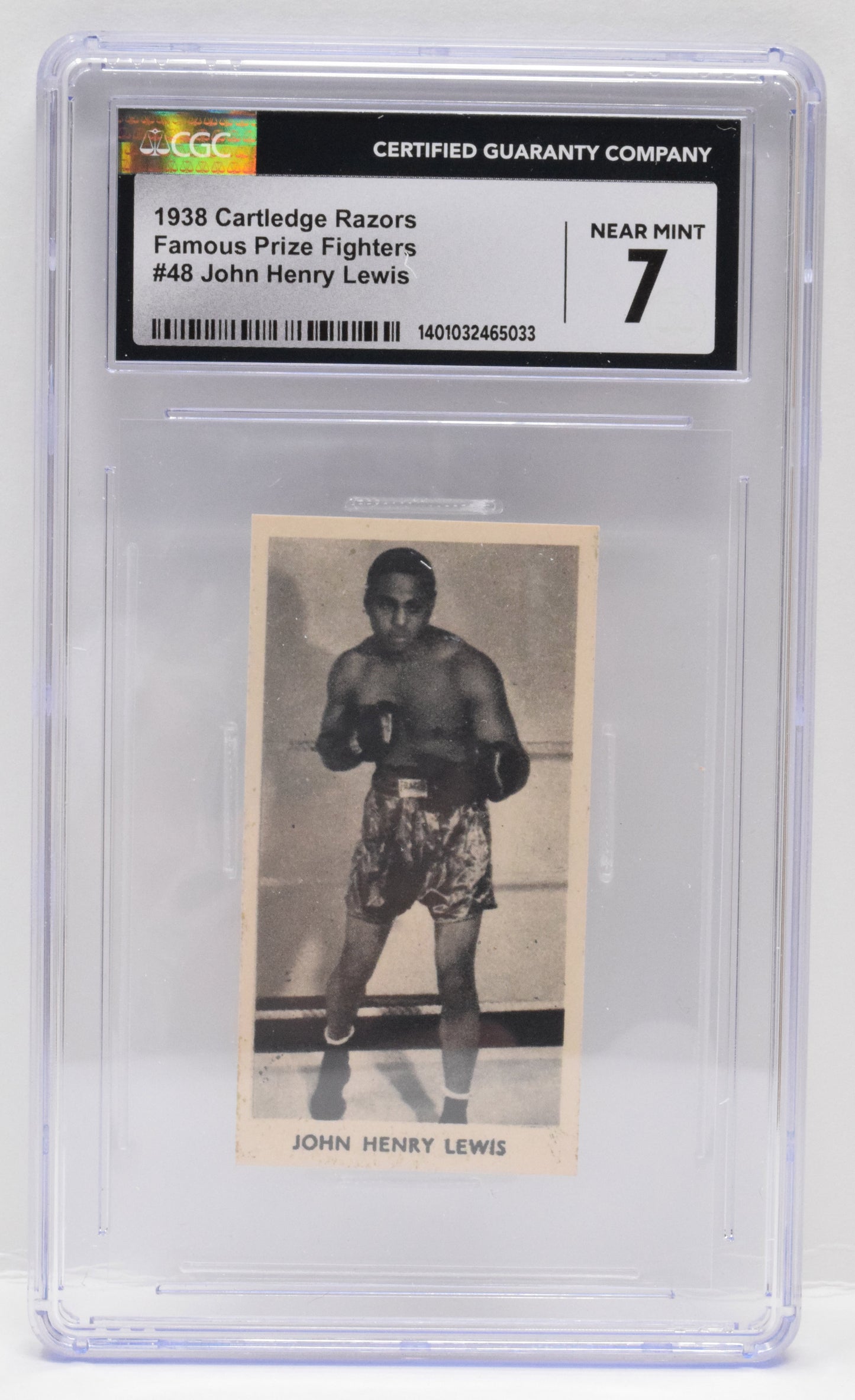 John Henry Lewis Boxing Card F.C. Cartledge Famous Prize Fighters 1938 48 CGC 7