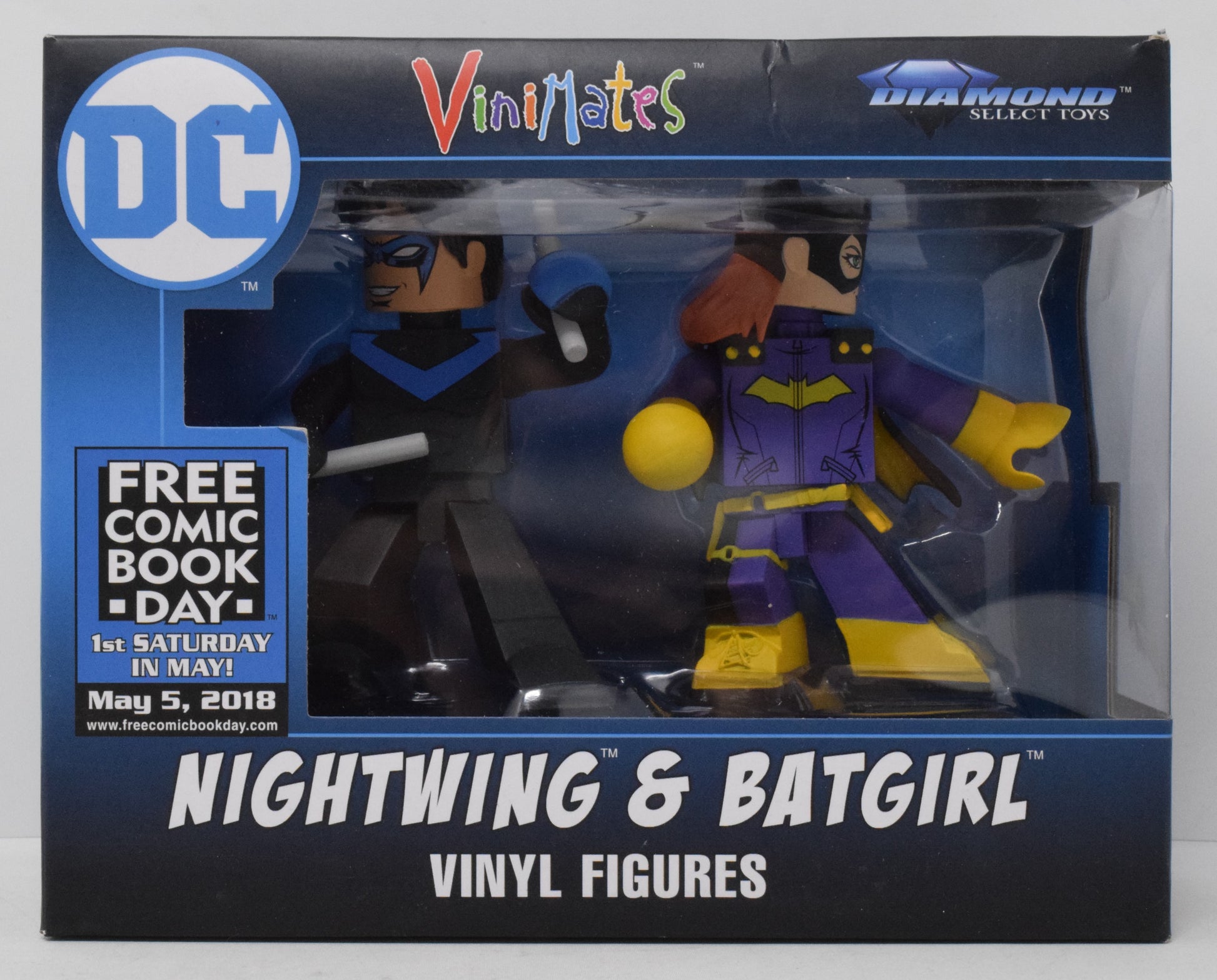 Nightwing Batgirl Vinyl Figures Vinimates Diamond Select DC FCBD 2018 New - Golden Apple Comics