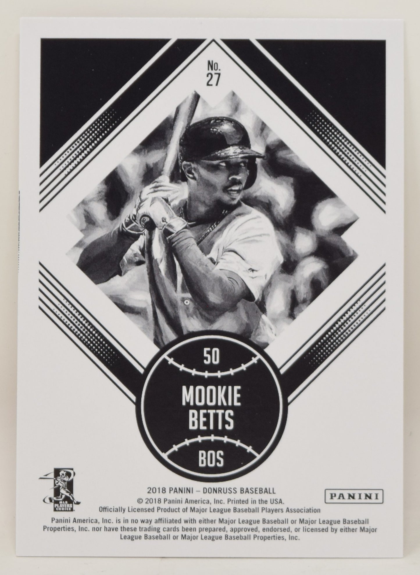 Mookie Betts Donruss DK Diamond Kings Baseball Card 50 NM