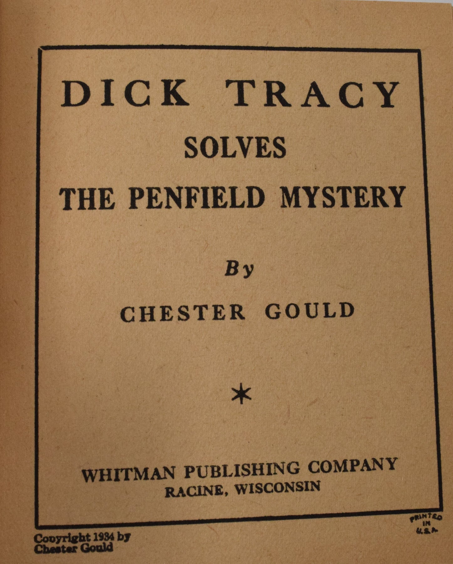 Dick Tracy Solves The Penfield Mystery 1137 Big Little Book Whitman 1933 VG FN - Golden Apple Comics
