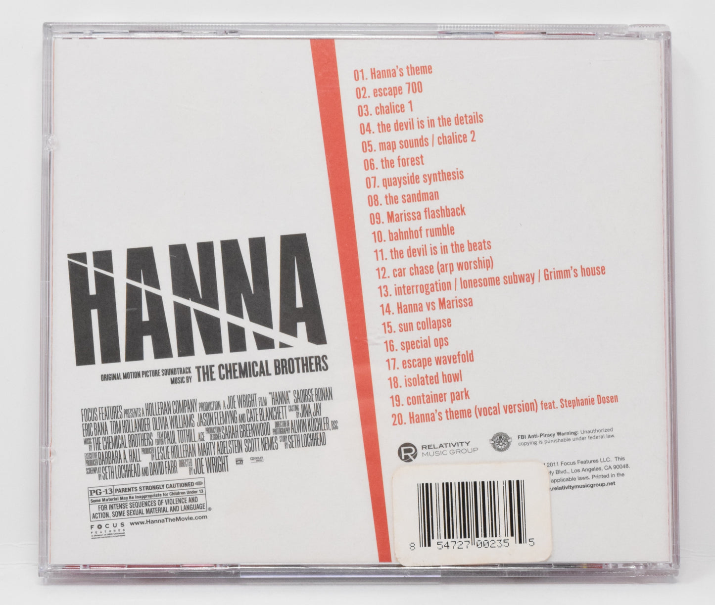 Hanna Soundtrack CD Chemical Brothers