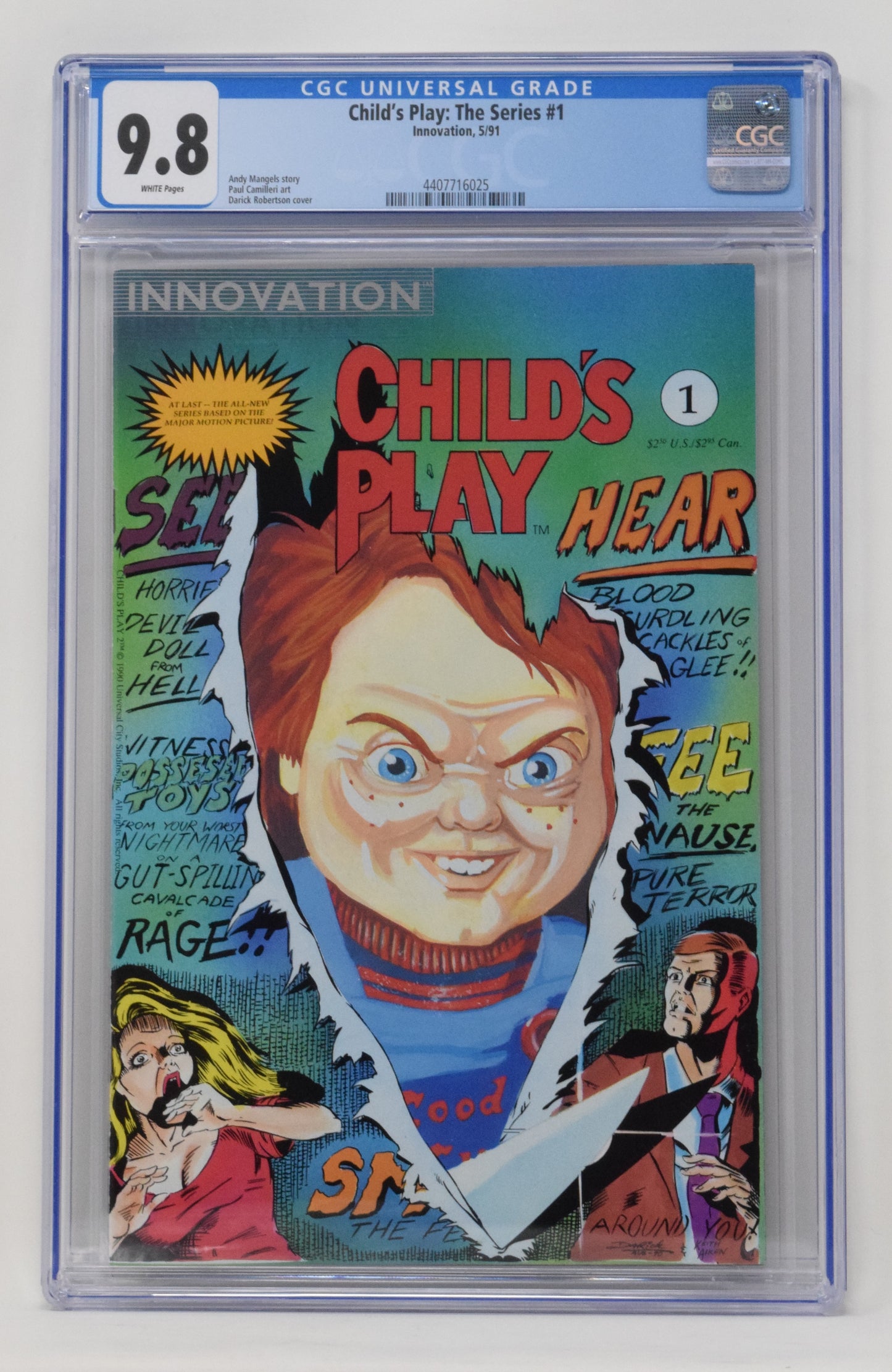 Child's Play The Series 1 Innovation 1991 CGC 9.8 Chucky Horror Movie