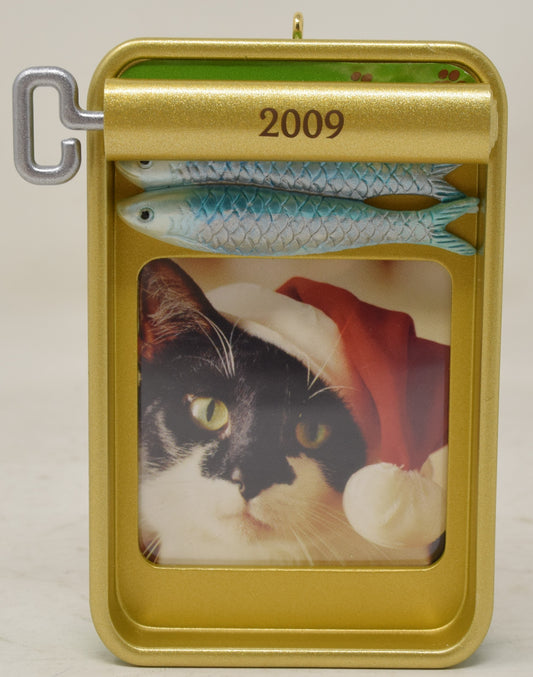 Hallmark Keepsake Ornament Tabby Treats Cat Photo Frame Christmas Tree 2009 NIB