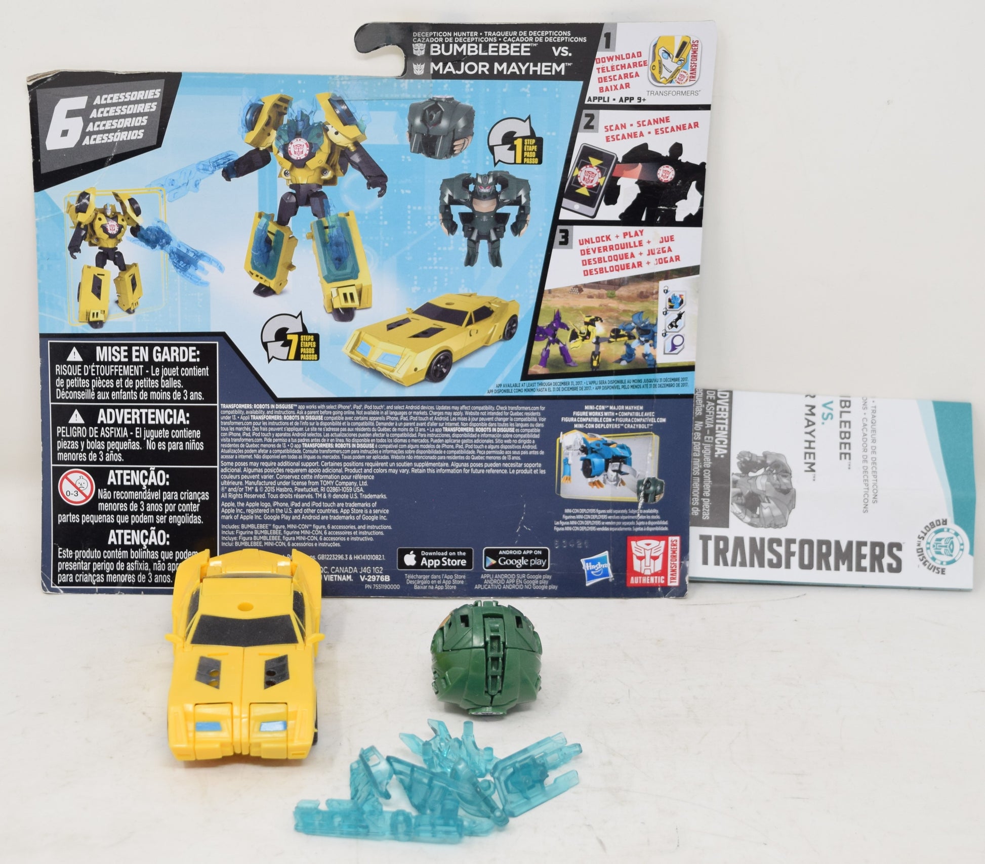 Transformers RID Bumblebee vs Major Mayhem Action Figures Hasbro MOC N ...
