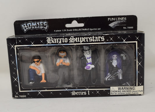Homies Barrio Superstars Funlines 2003 Set Of 4 NIB Sealed Joker Figures 1:24