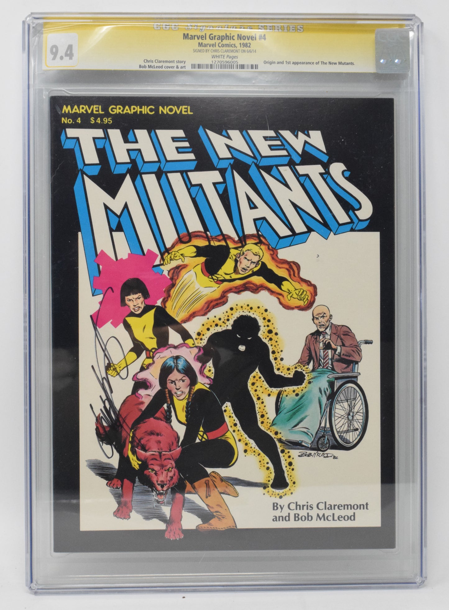 Marvel Graphic Novel 4 1982 CGC SS 9.4 1st New Mutants Chris Claremont Signed - Golden Apple Comics