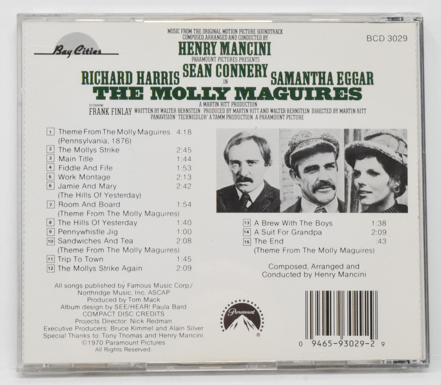 The Molly Maguires Soundtrack CD Henry Mancini