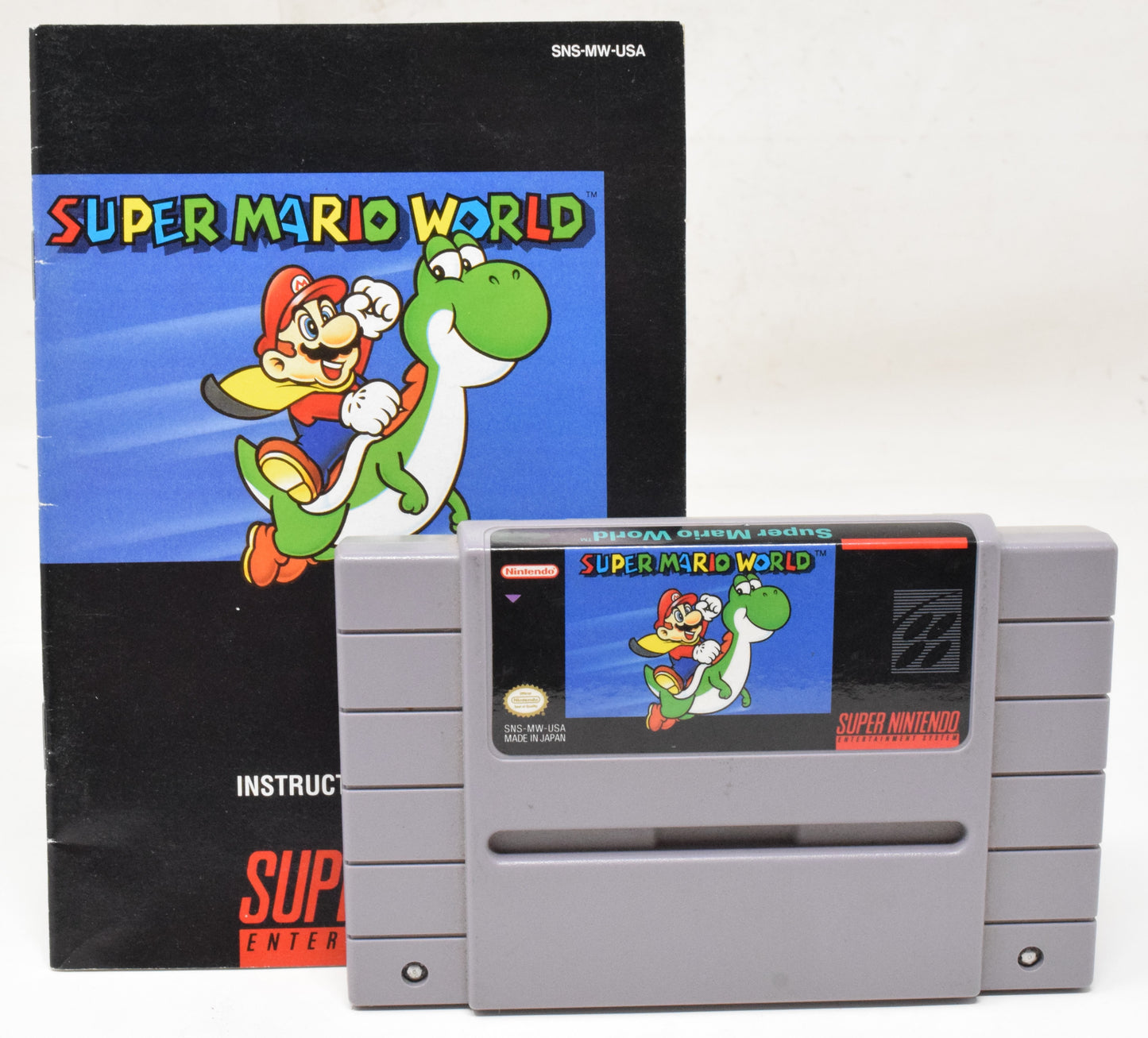 Super Nintendo SNES Mario World Video Game Cartridge Manual