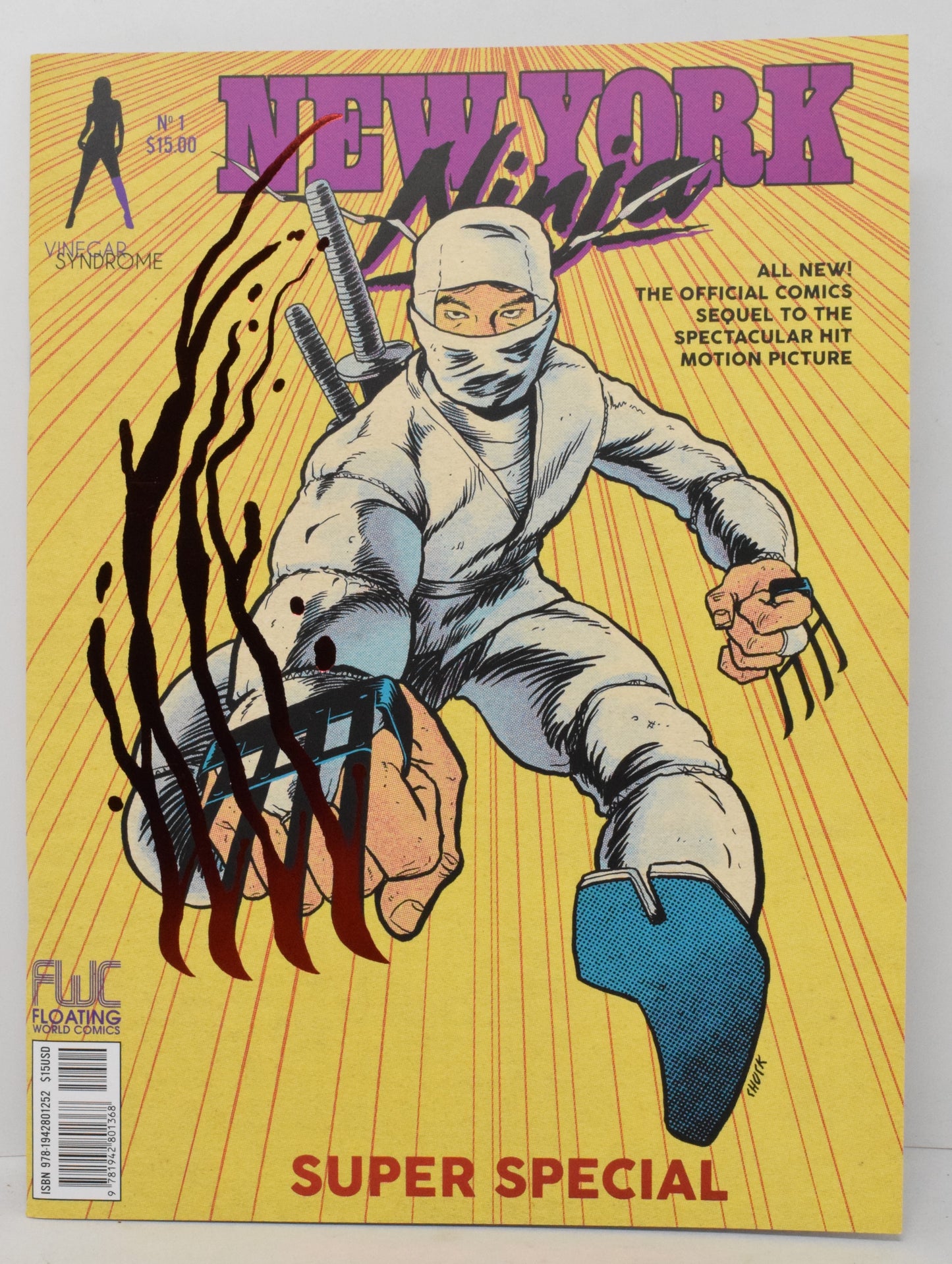 New York Ninja Super Special Floating World 2022 NM NYCC Blood Red Foil Variant - Golden Apple Comics