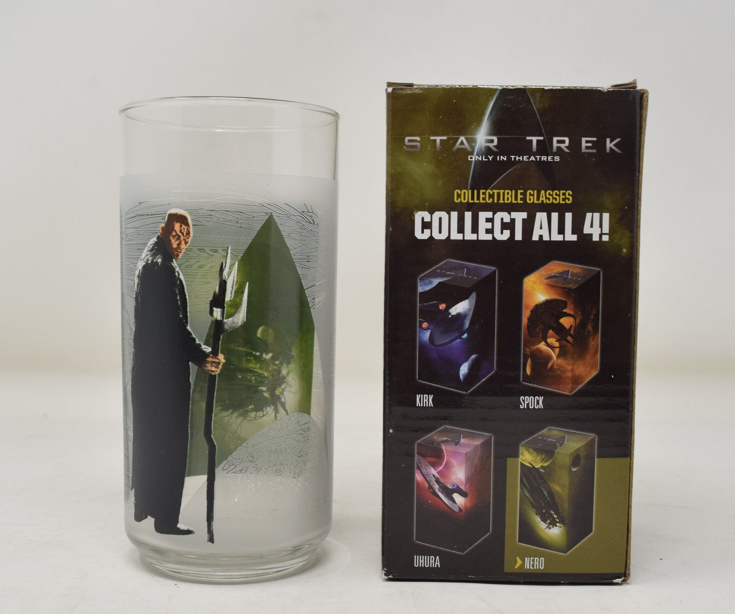 Star Trek Movie 2008 Collectible Glasses Kirk Spock Nero Uhura Burger King Promo