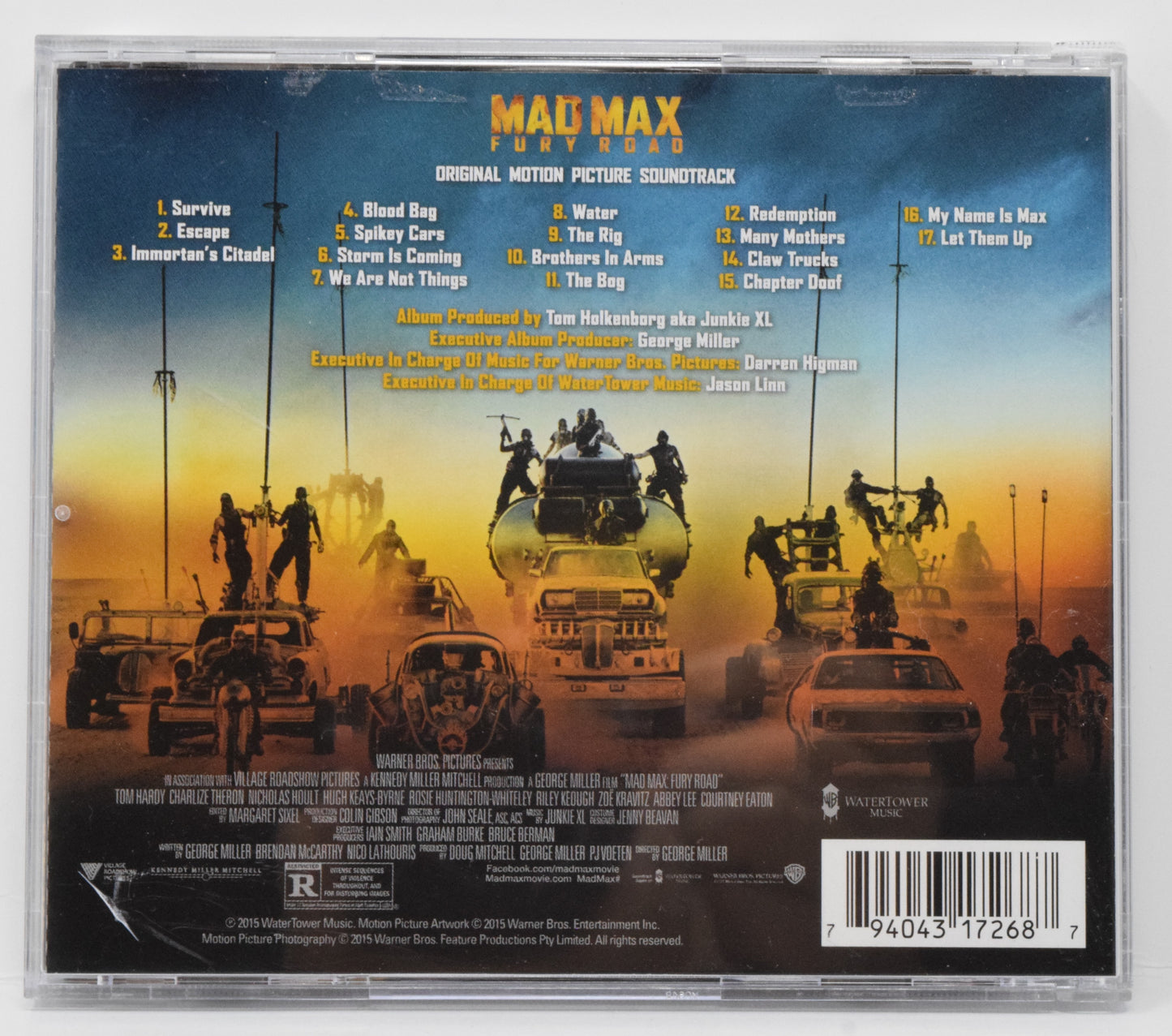 Mad Max Fury Road Soundtrack CD Junkie XL Tom Holkenborg