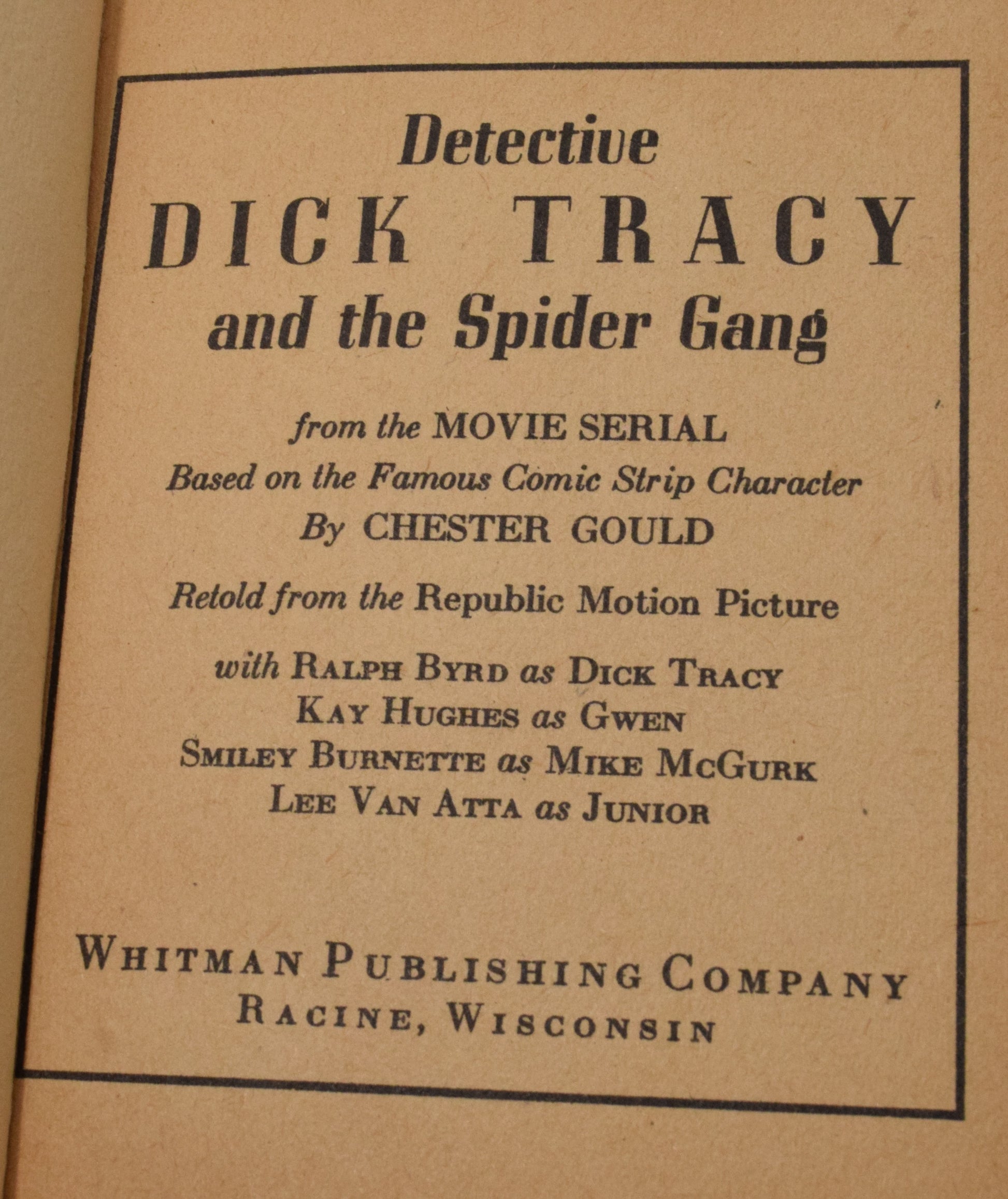 Dick Tracy And The Spider Gang 1446 Big Little Book Whitman 1937 FN - Golden Apple Comics