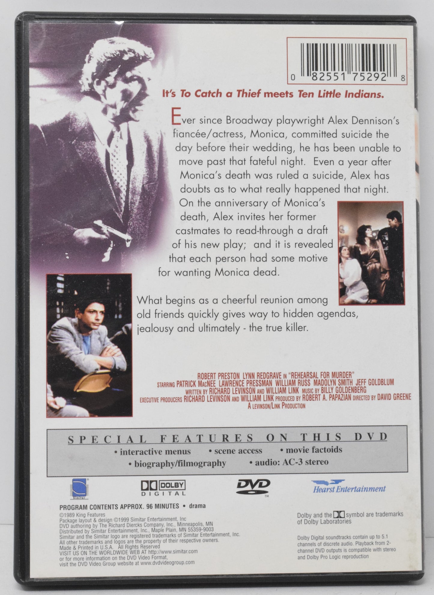 Rehearsal For Murder DVD 1982