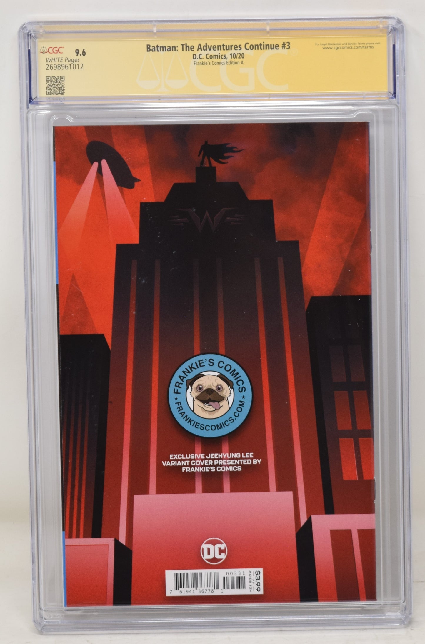 Batman The Adventures Continue #3 (Of 6) Jeehyung Lee Batgirl Variant Trade CGC SS 9.6 (08/05/2020) DC