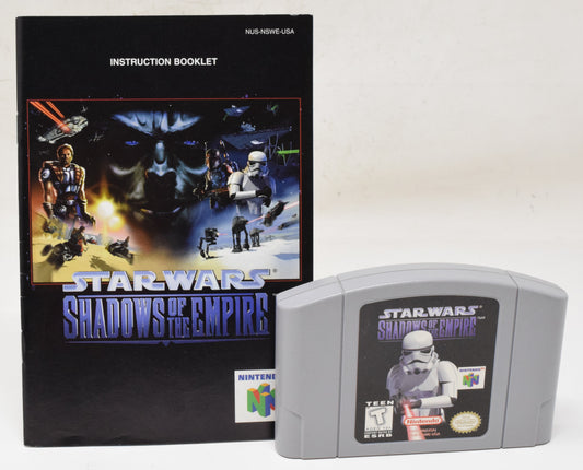 Nintendo 64 N64 Star Wars Shadows Of The Empire Video Game Cartridge Manual