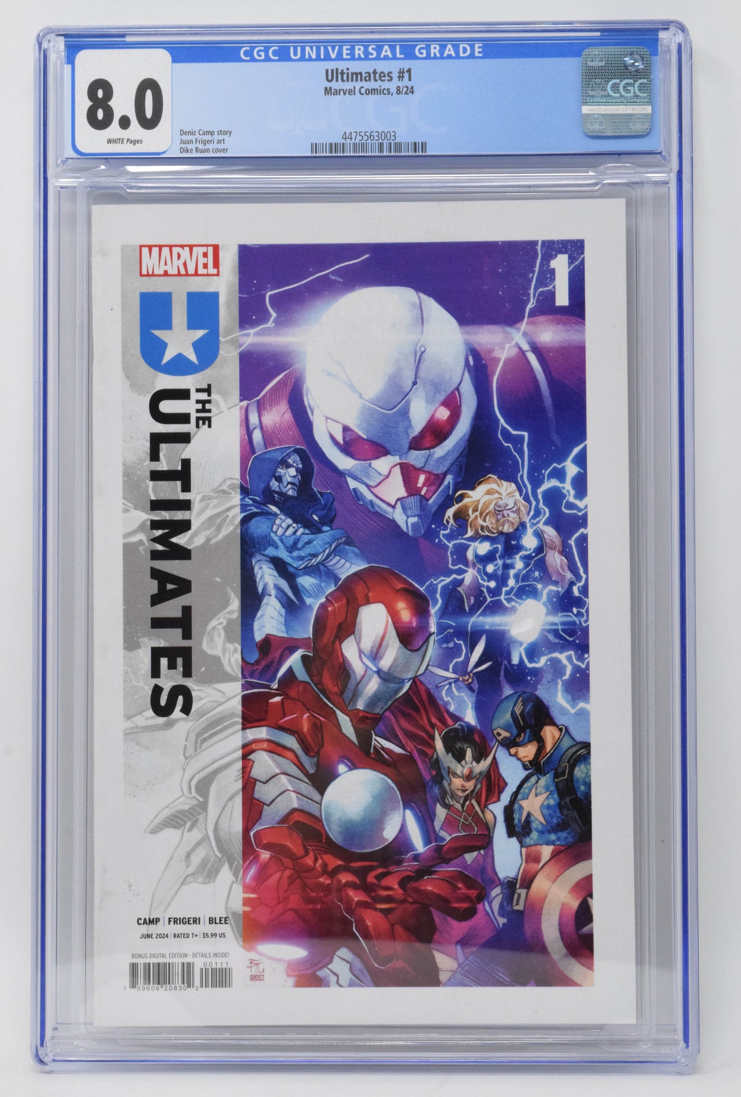 Ultimates 1 Marvel 2024 CGC 8.0 Dike Ruan Denis Camp