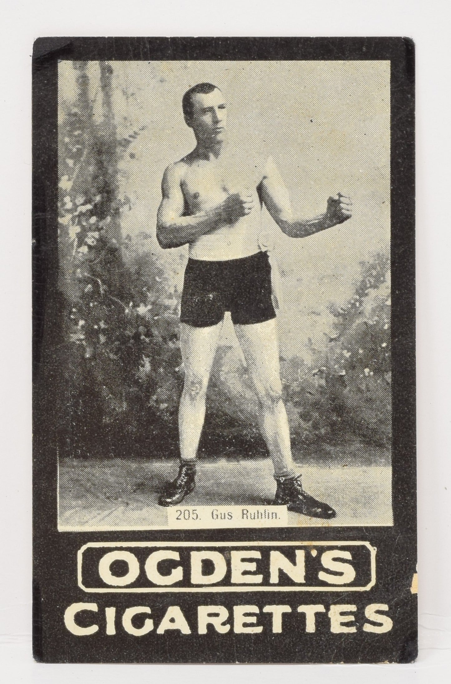 Gus Ruhlin #205 Ogden's Tabs General Interest Cigarette Card Boxer Boxing