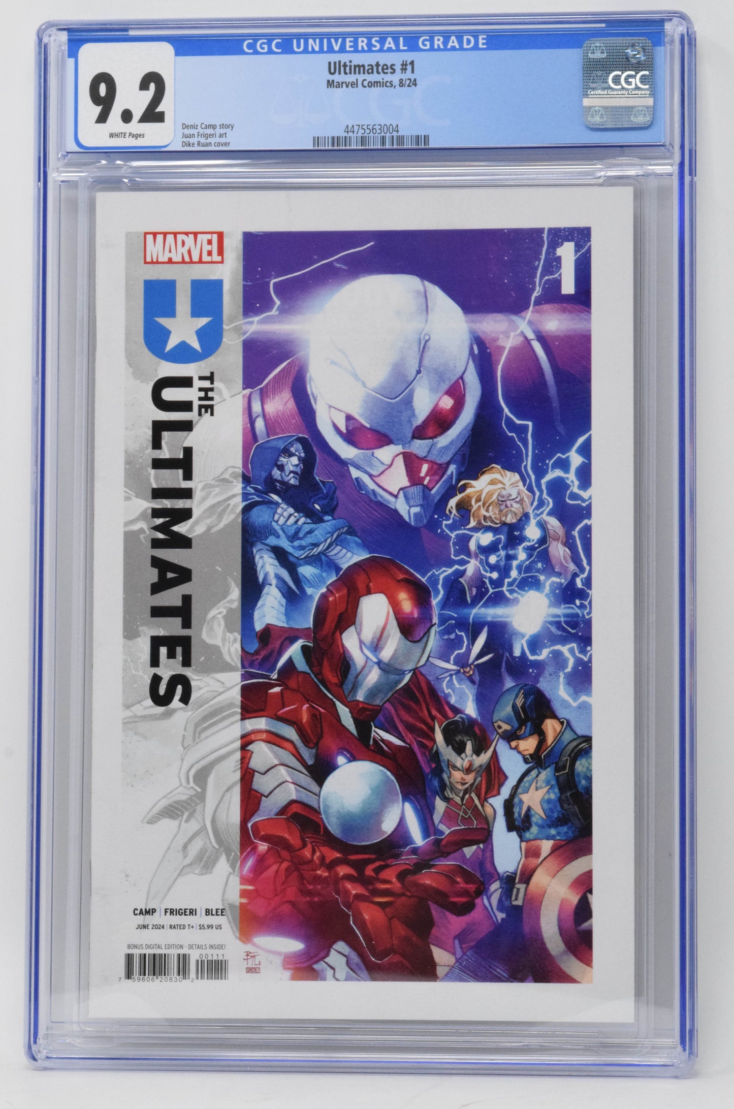 Ultimates 1 Marvel 2024 CGC 9.2 Dike Ruan Denis Camp