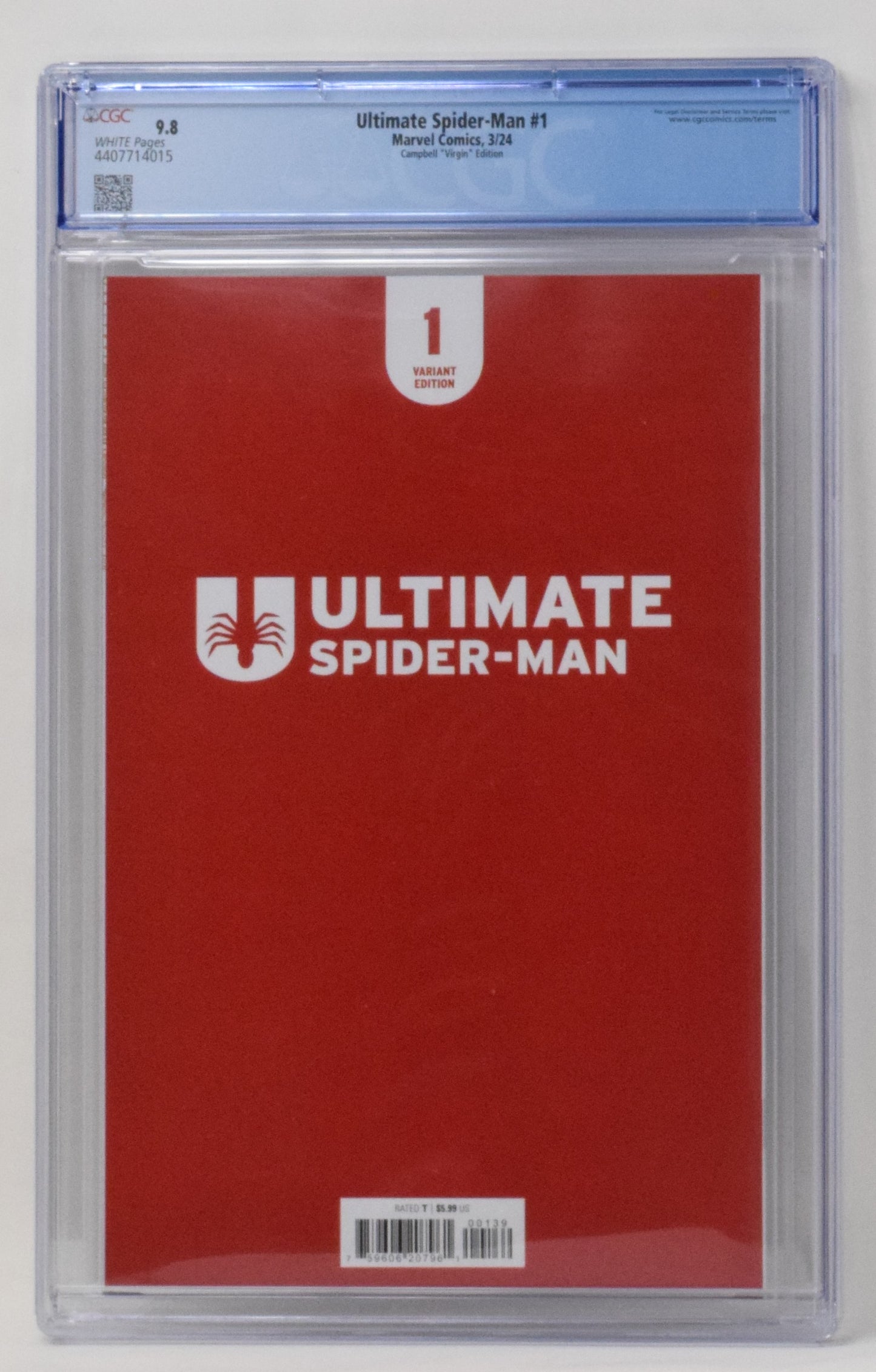 Ultimate Spider-Man 1 Marvel 2024 CGC 9.8 1:500 J Scott Campbell Virgin Variant
