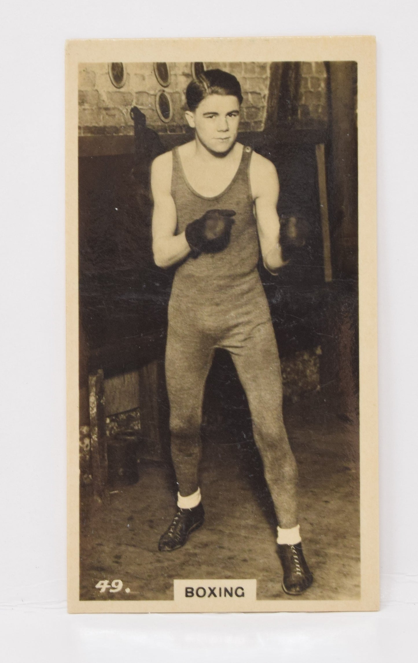 Teddy Baldock #49 Labert Butler World Of Sport Cigarette Card Boxing Boxer 1928