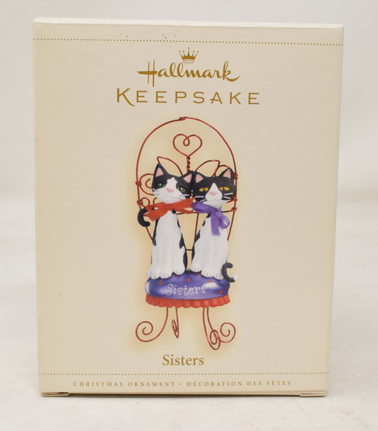 Hallmark Keepsake Ornament Sisters Cat Christmas Tree 2006 NIB