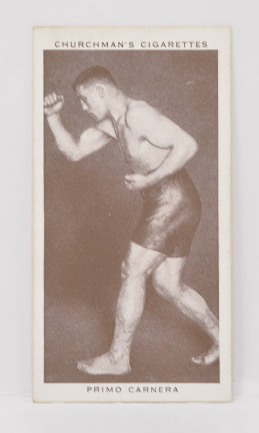 Primo Carnera # 7 Churchman Cigarettes Boxing Personalities Boxer Card 1938