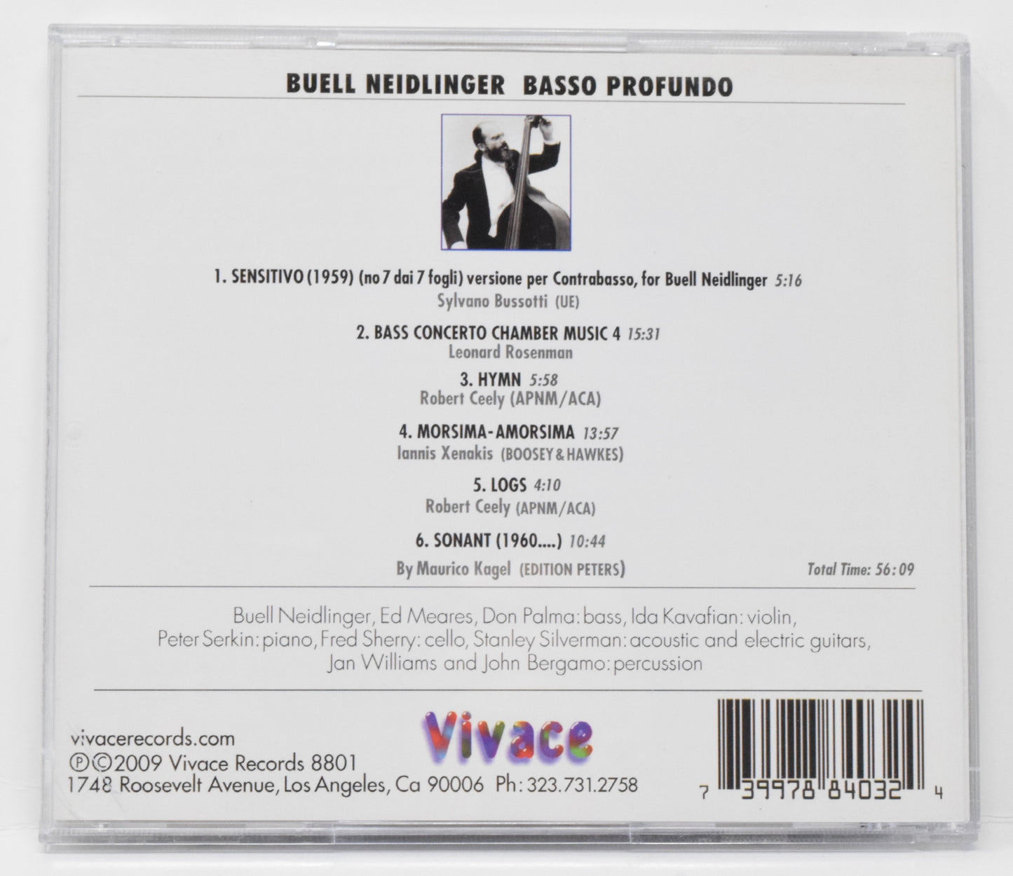 Buell Neidlinger Basso Profundo CD