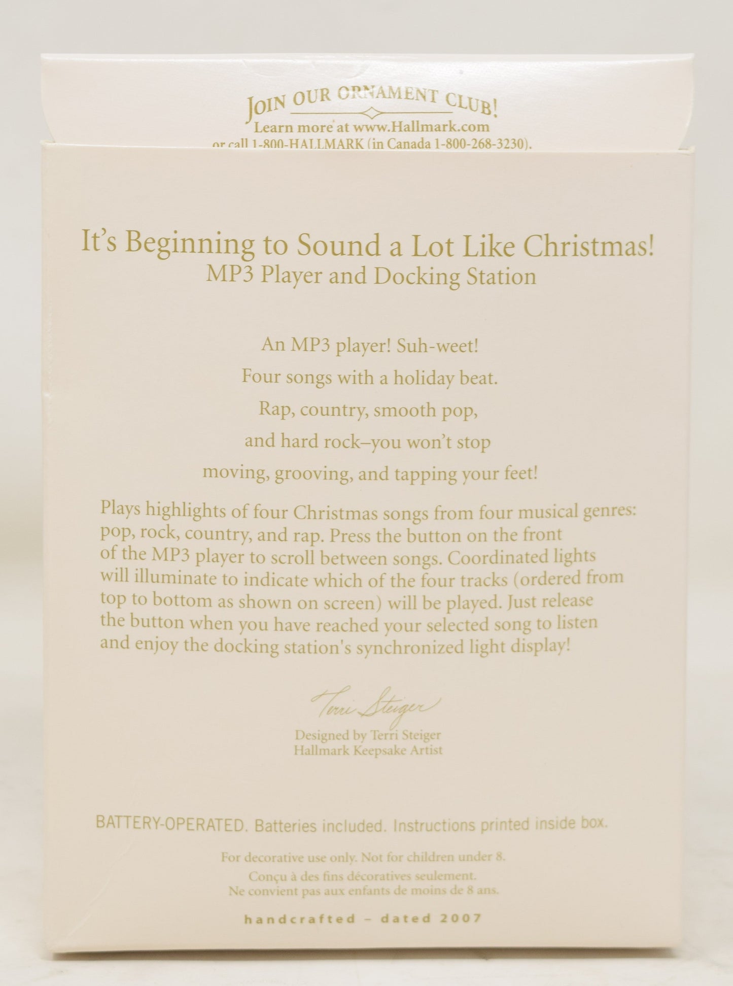 Hallmark Keepsake Ornament Beginning To Sound A Lot Like Christmas Tree 2009 NIB