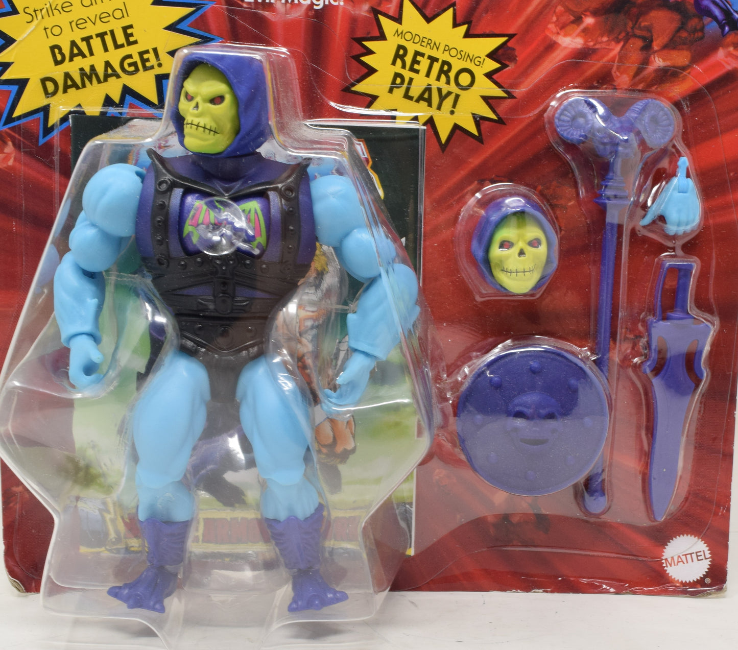 Masters of The Universe Battle Armor Skeletor Action Figure Deluxe Set Mattel MOC New