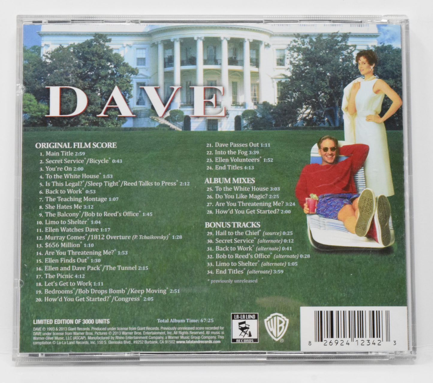 Dave Soundtrack CD James Newton Howard Expanded Archival LTD 3000