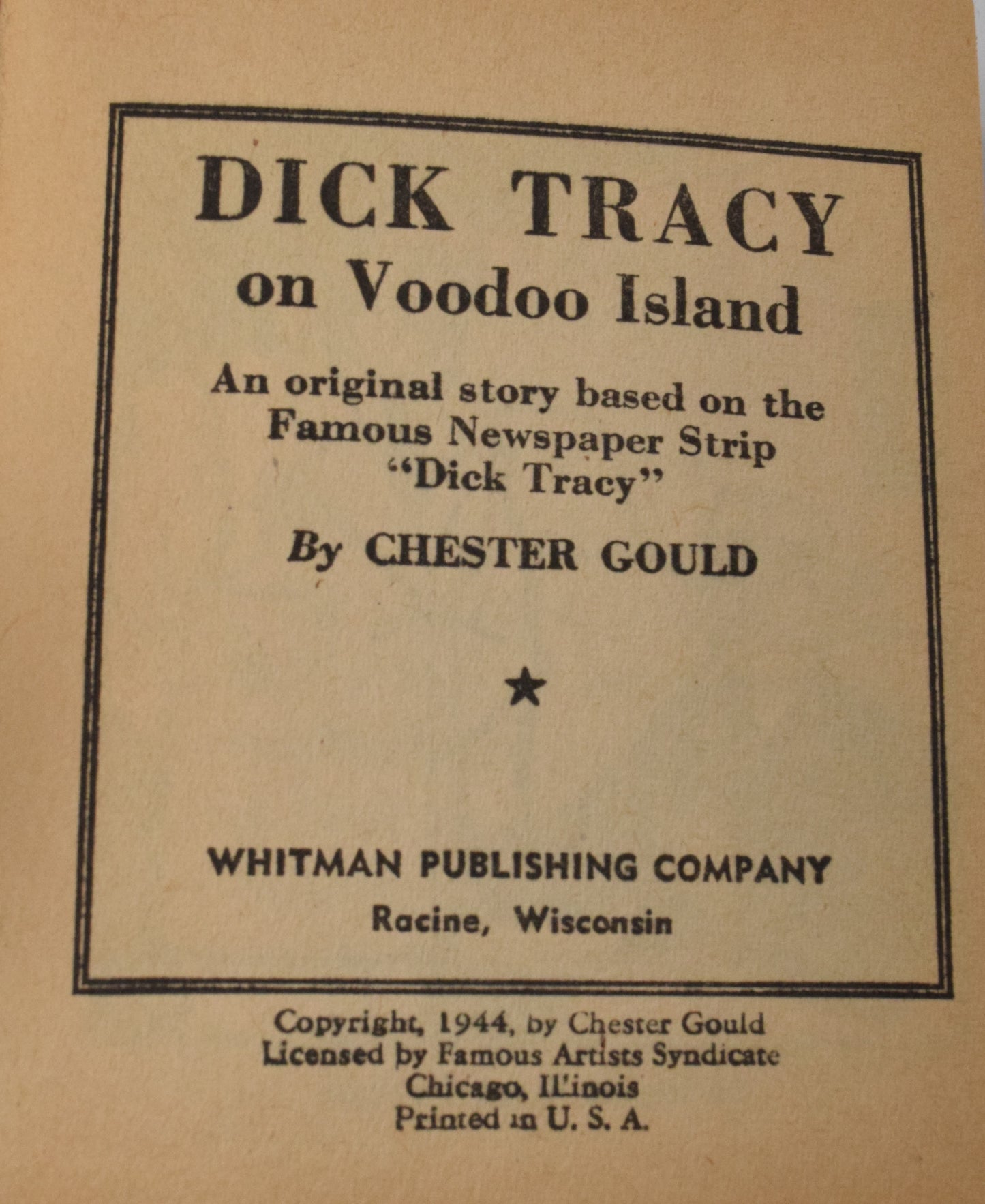 Dick Tracy On Voodoo Island 1478 Better Little Book Whitman 1944 FN - Golden Apple Comics