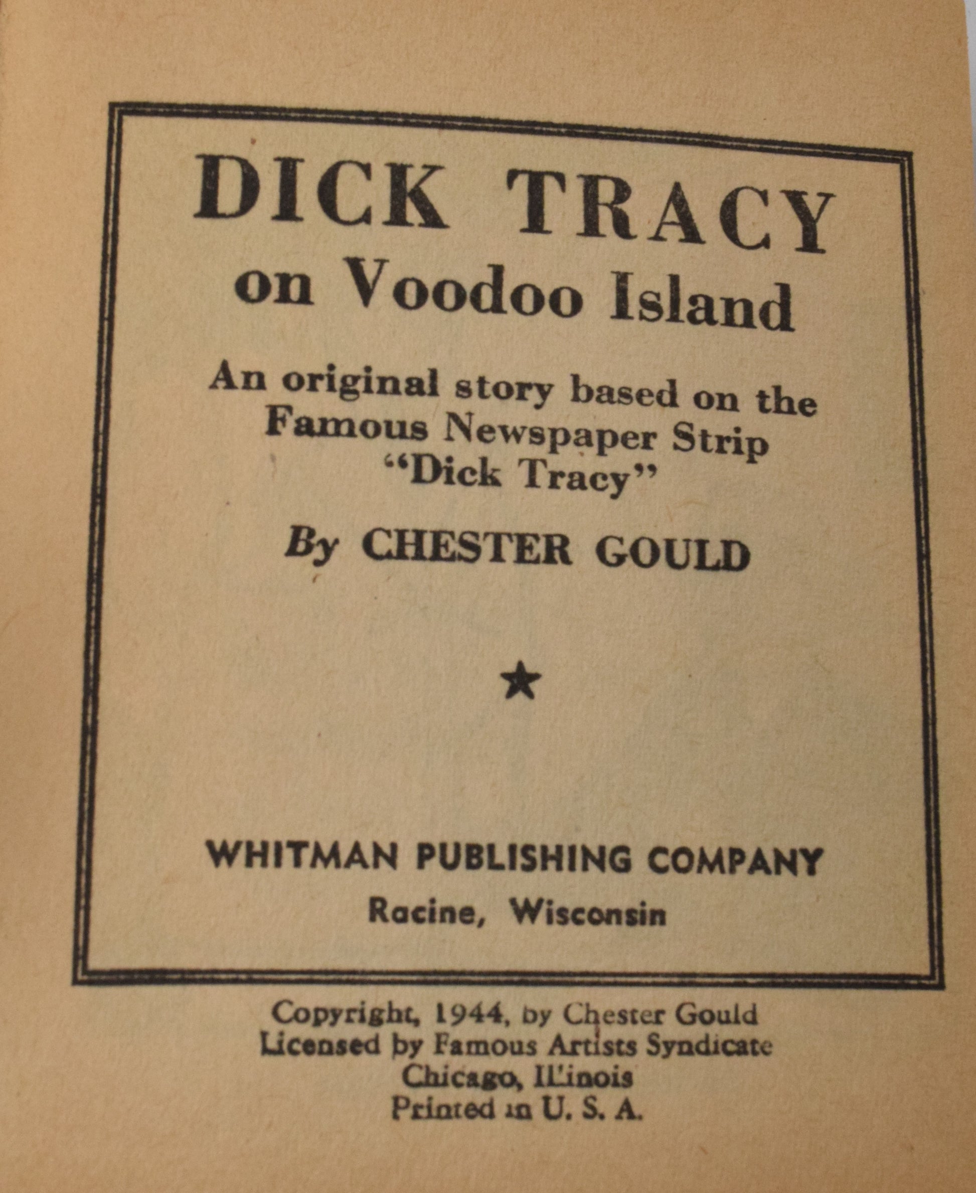 Dick Tracy On Voodoo Island 1478 Better Little Book Whitman 1944 FN - Golden Apple Comics