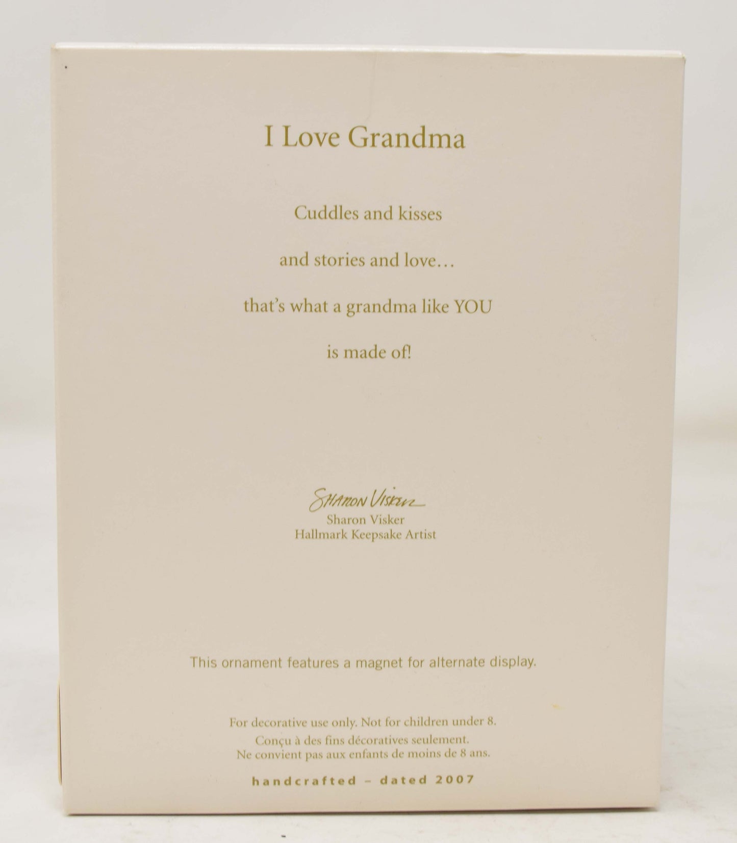 Hallmark Keepsake Ornament I Love Grandma Christmas Tree 2007 NIB