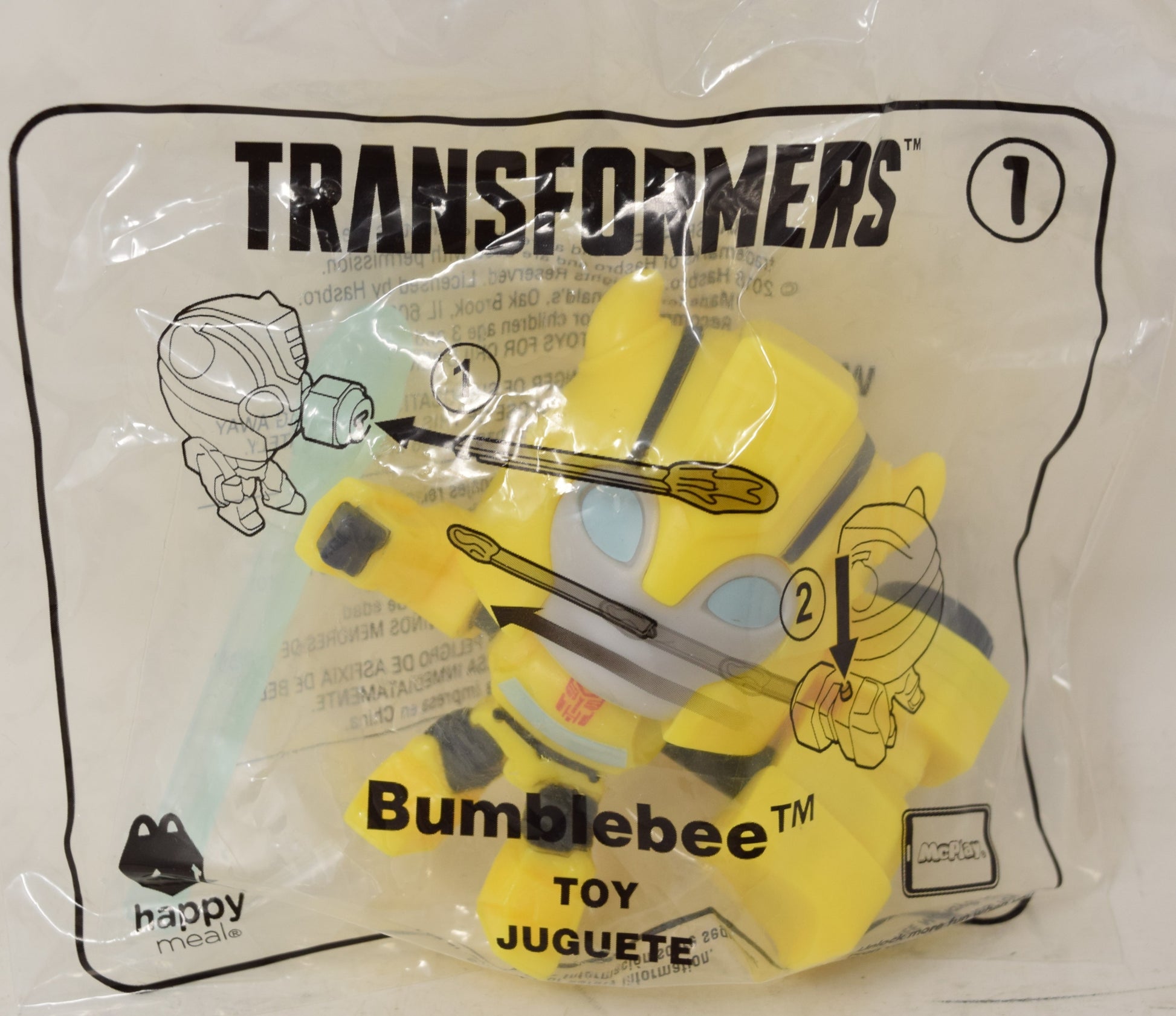 Transformers Happy Meal Toy 2018 Bumblebee Figure MOC New – Golden