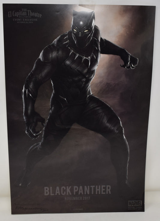 Black Panther Poster Ryan Meinerding El Capitan Theatre 13 x 19