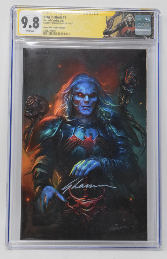 King In Black 1 Marvel 2021 CGC SS 9.8 Shannon Maer Virgin Variant Signed Knull