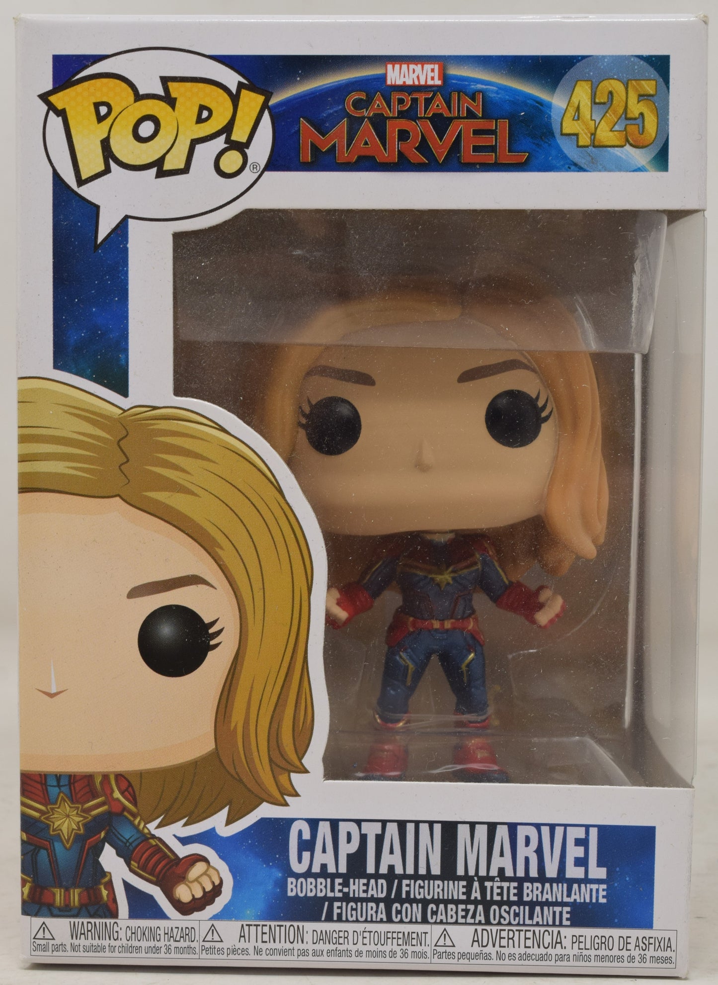 Captain Marvel 425 Funko Pop Booble Head Figure NIB