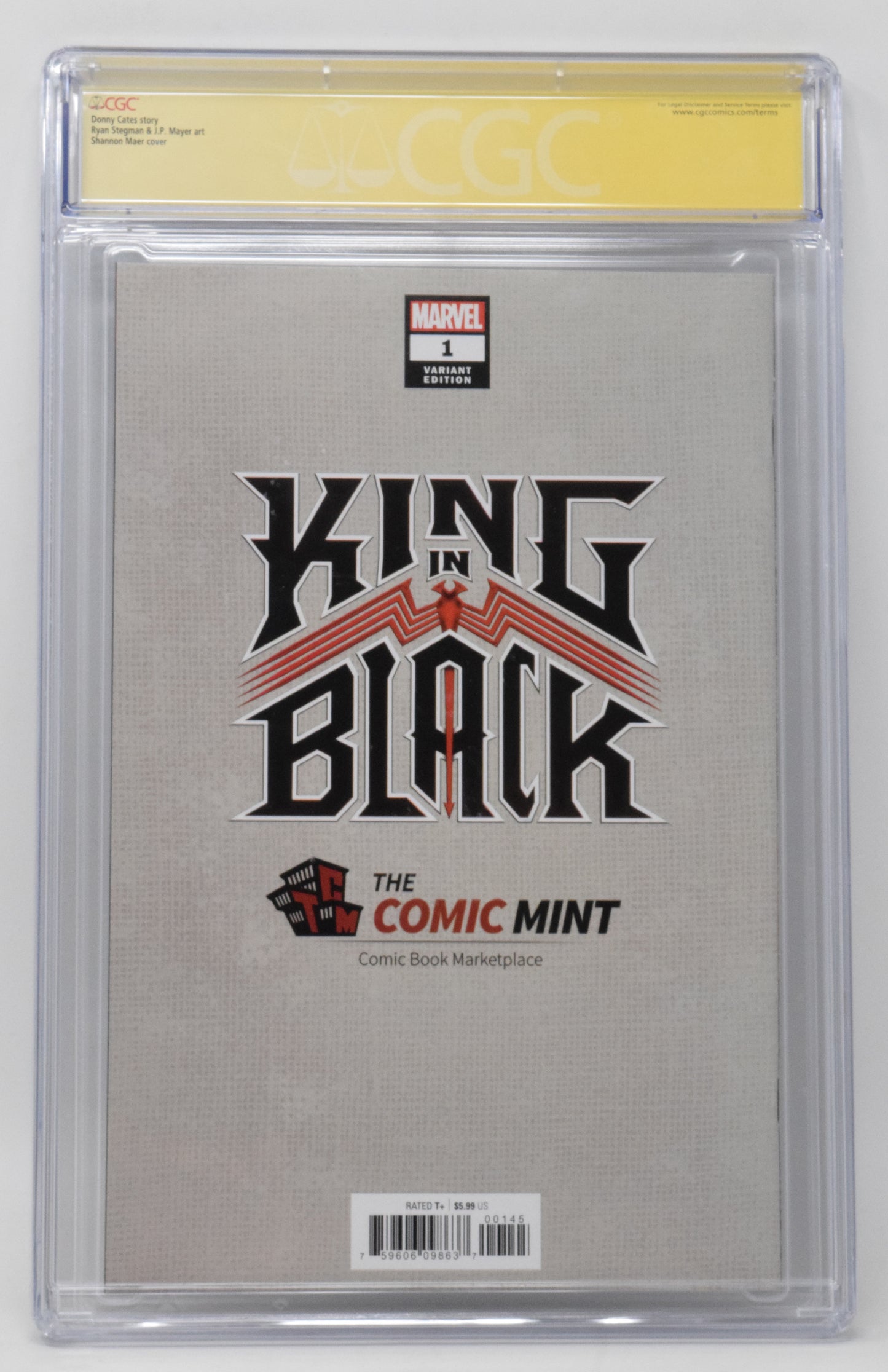 King In Black 1 Marvel 2021 CGC SS 9.8 Shannon Maer Virgin Variant Signed Knull