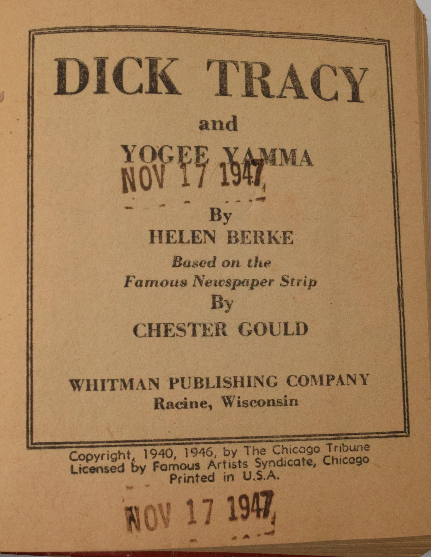 Dick Tracy And Yogee Yamma 1412 Better Little Book Whitman 1946 FN - Golden Apple Comics