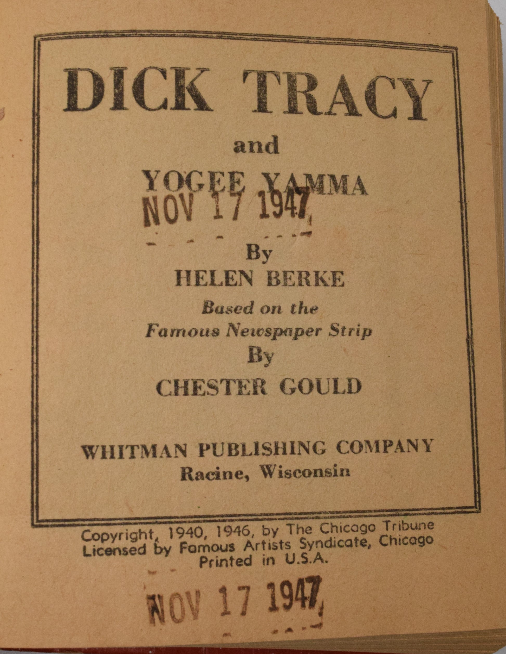 Dick Tracy And Yogee Yamma 1412 Better Little Book Whitman 1946 FN - Golden Apple Comics